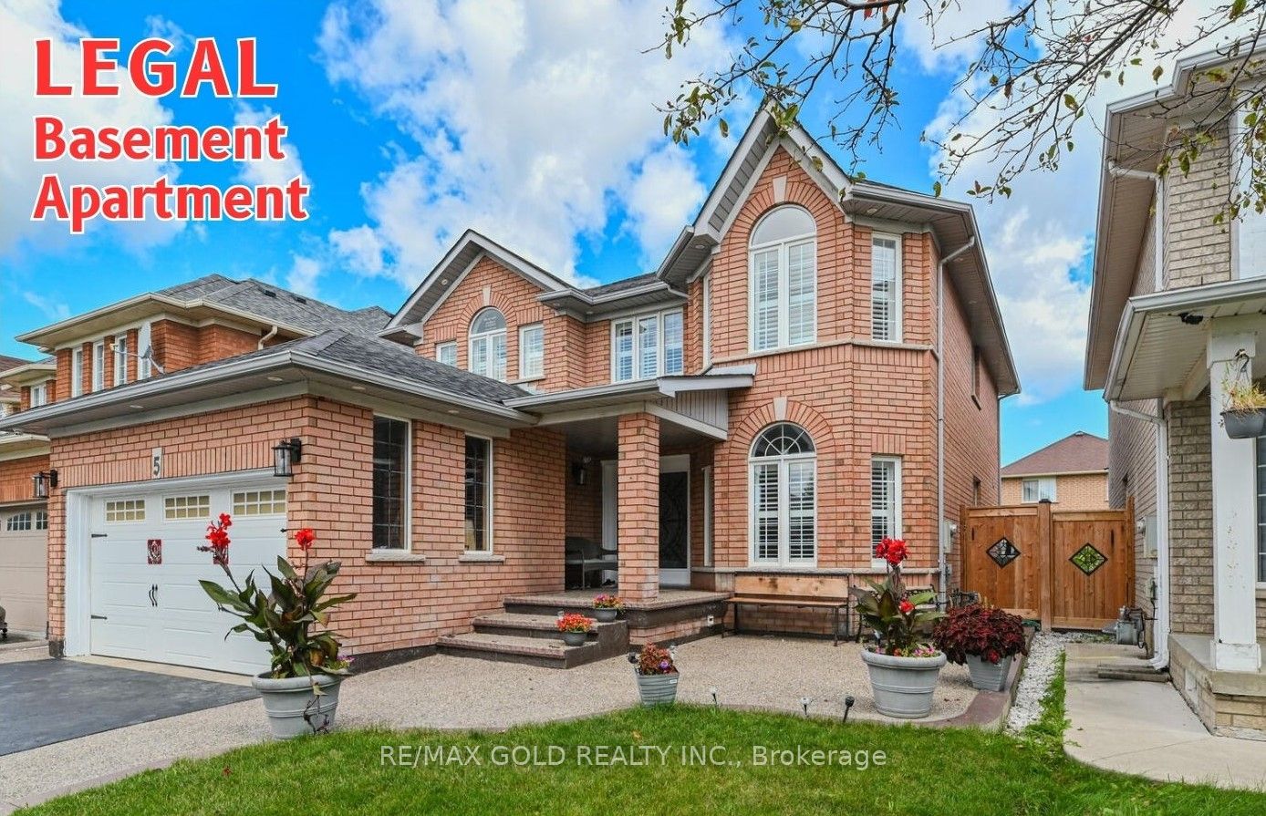 Detached house for sale at 5 Dovesong Dr Brampton Ontario