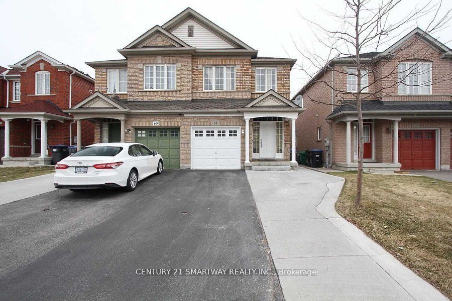 Semi-Detached house for sale at 58 Feather Reed Way Brampton Ontario