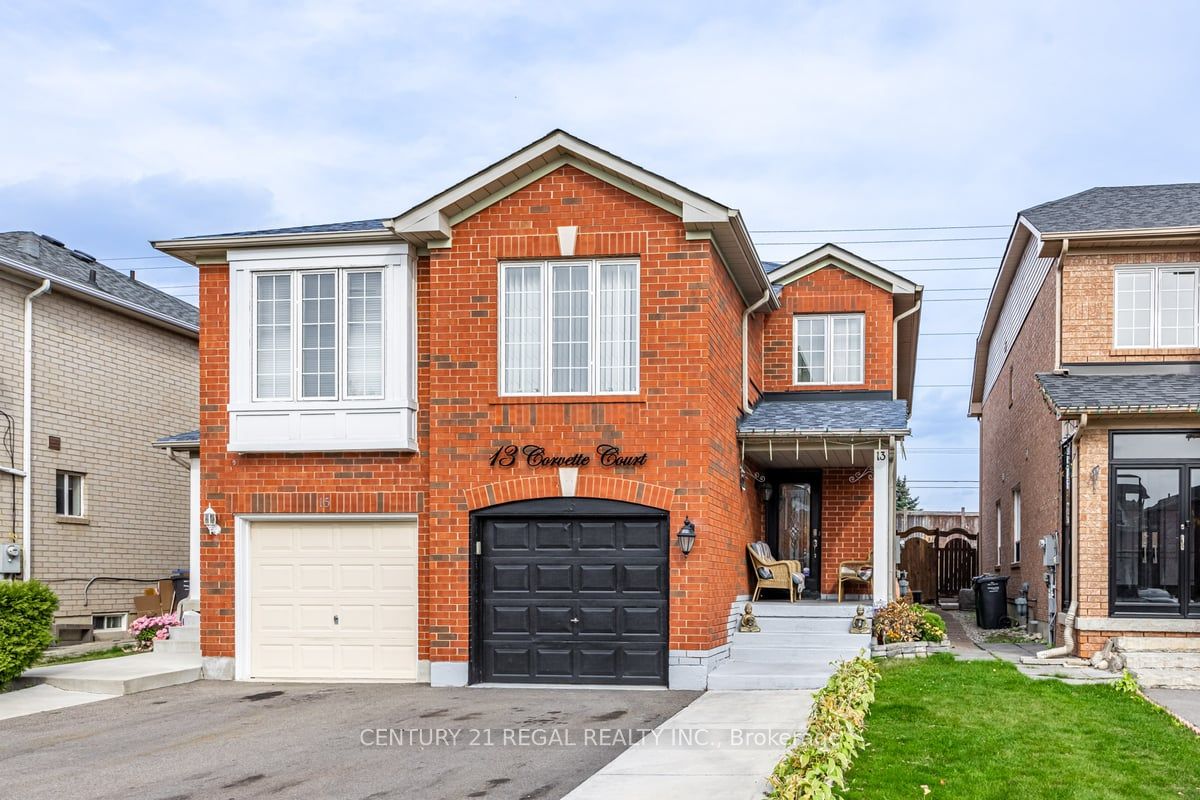 Semi-Detached house for sale at 13 Corvette Crt Brampton Ontario